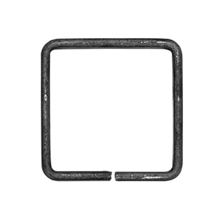 Geschmiedetes, spiralförmiges Stahlelement – Quadrat aus Flachstahl 12×6 mm