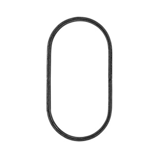 Geschmiedetes, spiralförmiges Stahlelement – Oval aus Flachstahl 12×6 mm