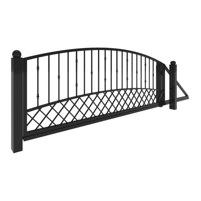 Modell 17 – Stilvoller Zaun mit Ziergittern und Dekorelementen