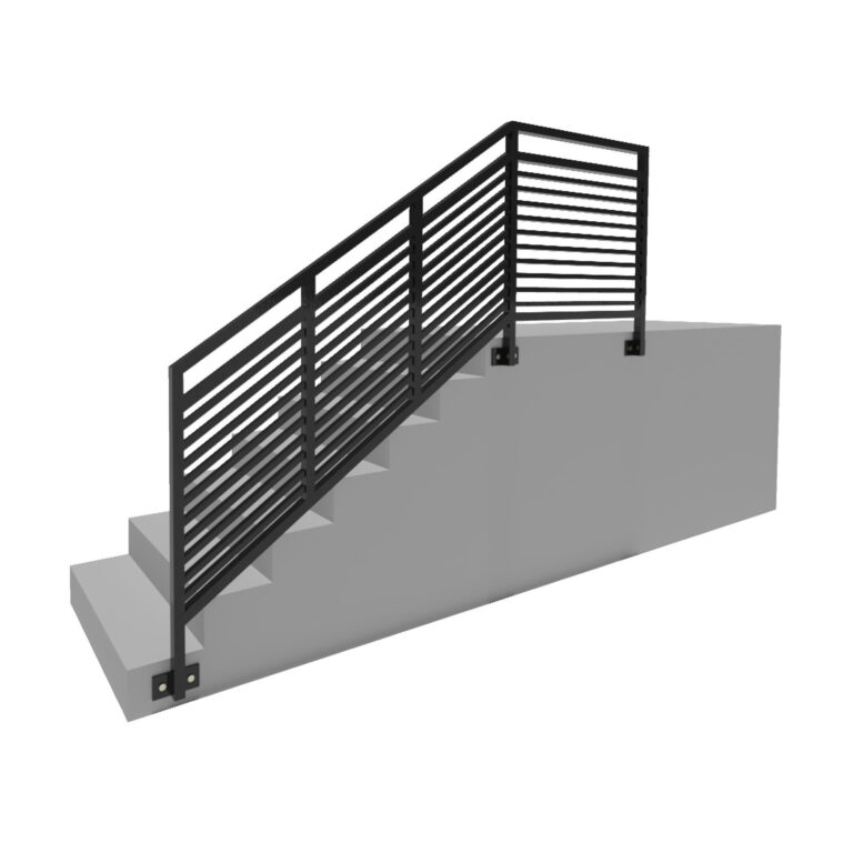 Modell 28 – Schlichter Designzaun mit horizontalen Linien