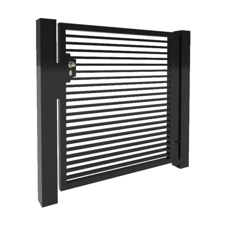 Modell 28 – Schlichter Designzaun mit horizontalen Linien