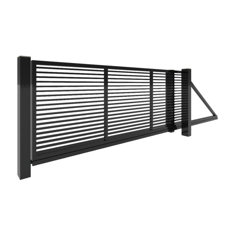 Modell 28 – Schlichter Designzaun mit horizontalen Linien