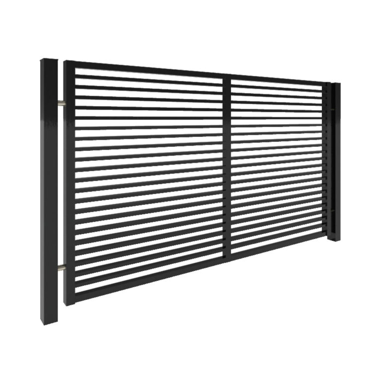 Modell 28 – Schlichter Designzaun mit horizontalen Linien