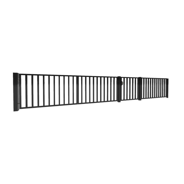 Modell 3 – Moderner Zaun komplett aus 40×40 mm Profil gefertigt