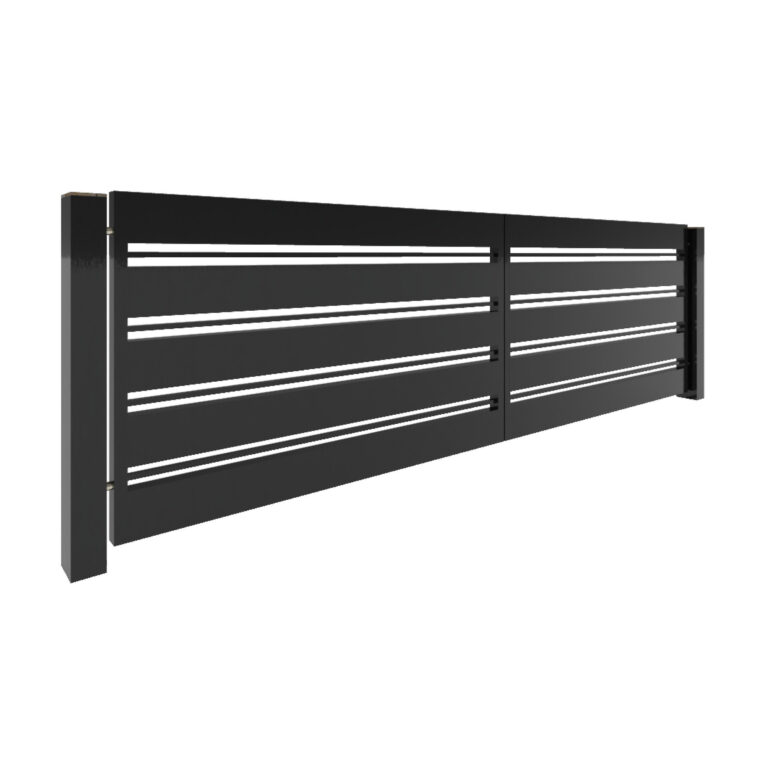 Modell 5 – Modernes Zaunsystem mit markanter Horizontalstruktur