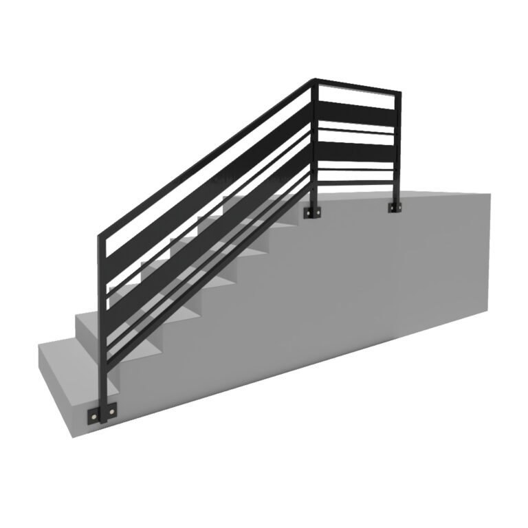 Modell 5 – Modernes Zaunsystem mit markanter Horizontalstruktur