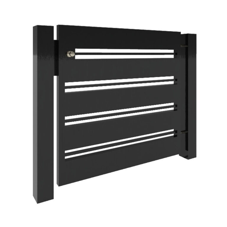 Modell 5 – Modernes Zaunsystem mit markanter Horizontalstruktur