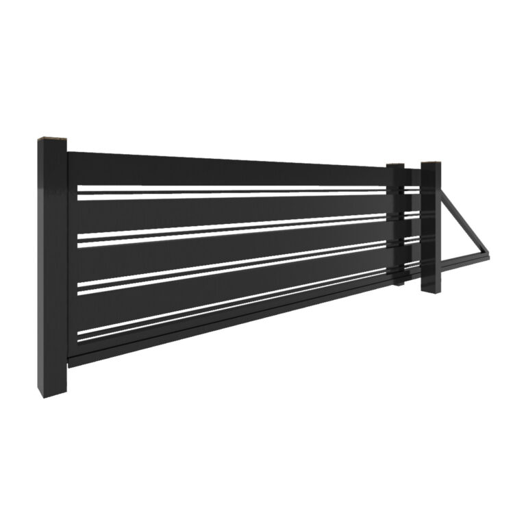 Modell 5 – Modernes Zaunsystem mit markanter Horizontalstruktur